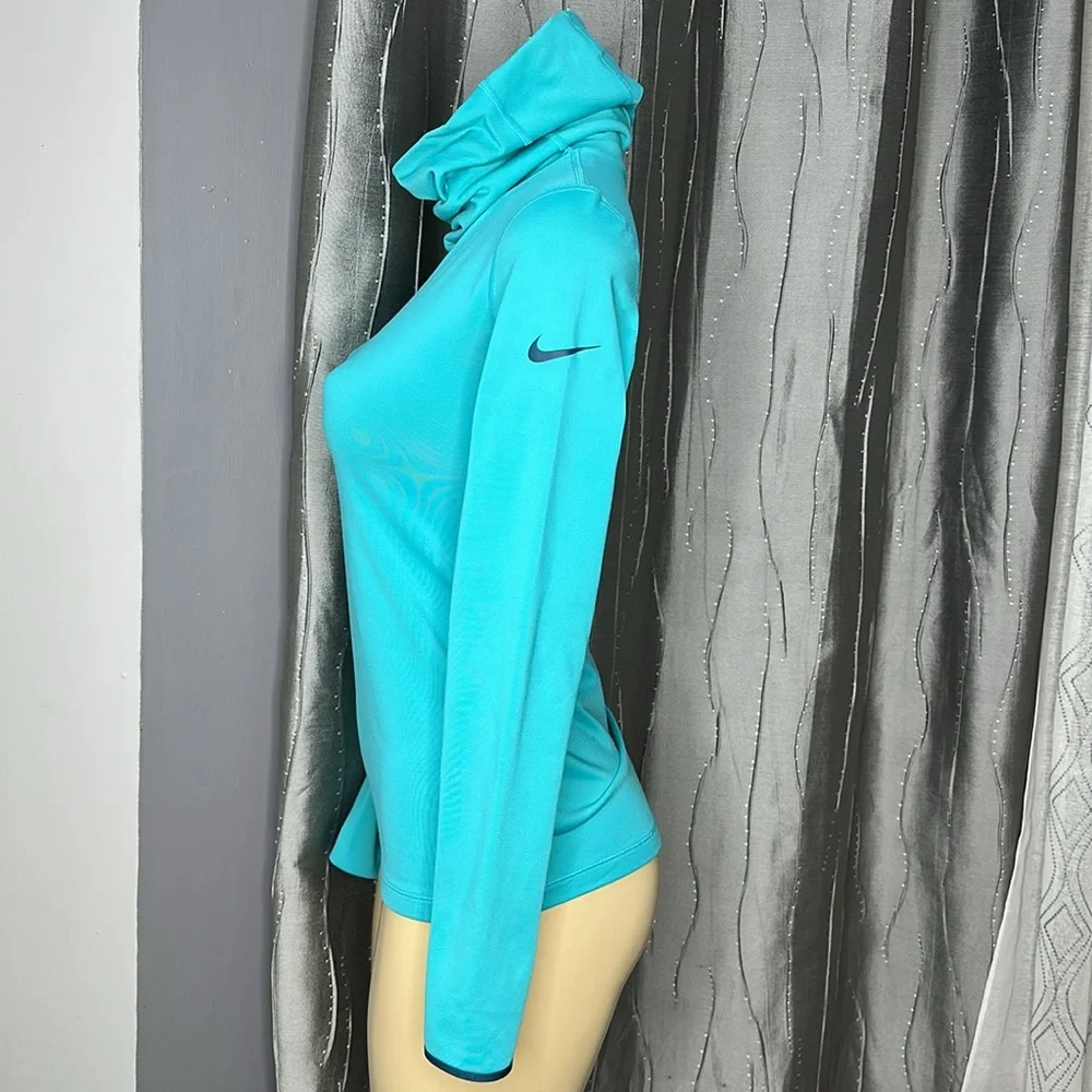Nike Pro Dri-FIT Women’s Sz S Turquoise Top long sleeve - Picture 3 of 7